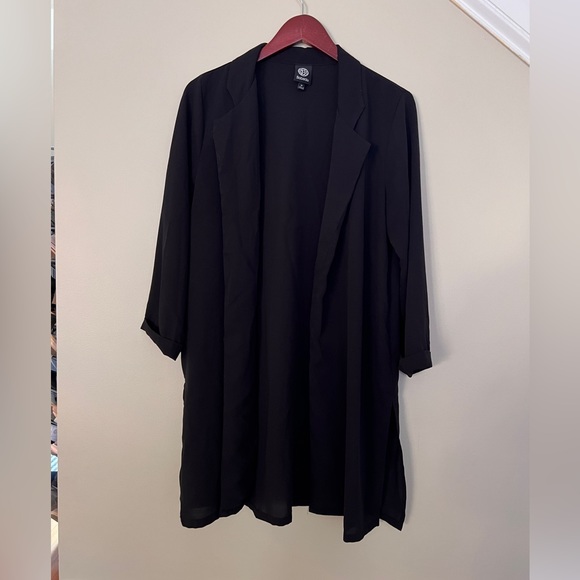 Bobeau black lightweight open front cardigan/blazer/ jacket. Women size M - Picture 1 of 7
